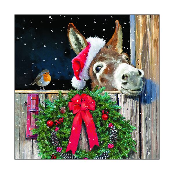 Weihnachten Servietten Format: 33 x 33 cm 3-lagig 20 Servietten Friends With Donkey