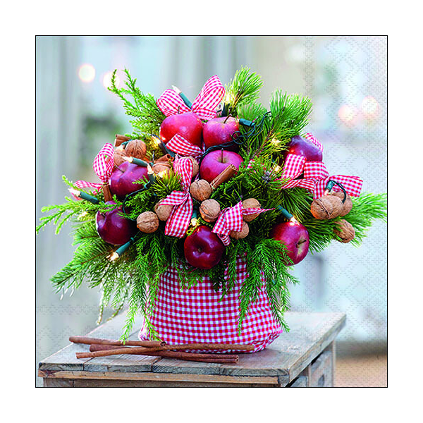 Weihnachten Servietten Format: 33 x 33 cm 3-lagig 20 Servietten Vichy Decoration
