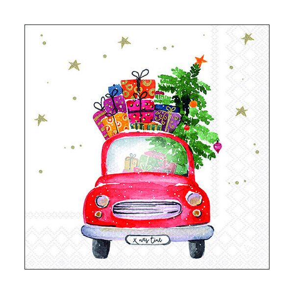 Weihnachten Servietten Format: 33 x 33 cm 3-lagig 20 Servietten Gifts Truck