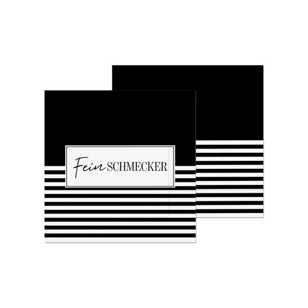 Servietten - Inhalt: 20 Stück - 33 x 33 cm - "Feinschmecker" - Geschenke für Dich - Geschenkartikel
