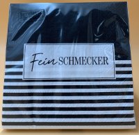 Servietten - Inhalt: 20 Stück - 33 x 33 cm - "Feinschmecker" - Geschenke für Dich - Geschenkartikel