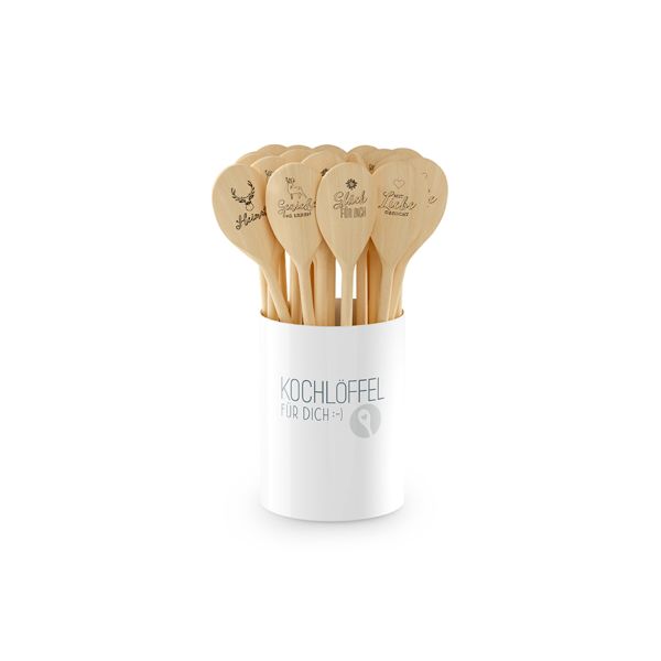 Display Kochlöffel Gipfelgrüße 4x6 Motive 24 Kochlöffel 300mm x 58mm x 15mm Bundle-UVP € 119,80 Geschenkartikel La Vida