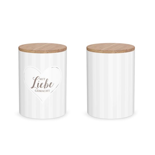 Vorratsdose - Ø 11cm - Höhe 16cm - "Liebe"