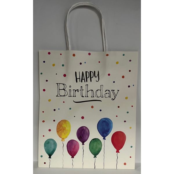 Linoows Tragetasche 10 X Geschenktüte 'Happy Birthday' Papiertüten