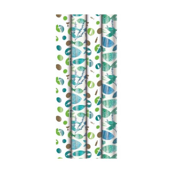 Sortiment Geschenkpapier Kommunion-Konfirmation - christliche Motive - 20 Röllchen UVP: € 3,95 - Bundle
