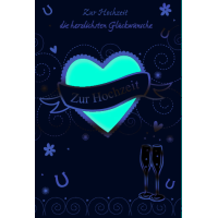 Hochzeit - Glückwunschkarte im Format 11,5 x 17cm...