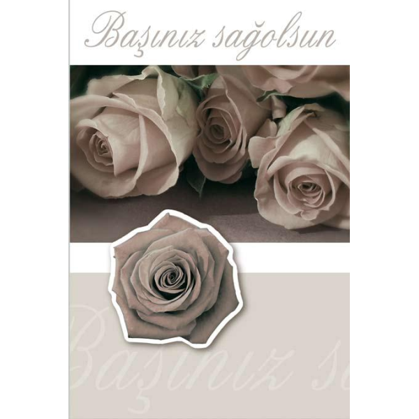Basiniz sagolsun - Anlass: "Trauer - Aufrichtiges Beileid"  - Trauerkarte mit türkischem Text - Format: 11,5 x 17 cm
