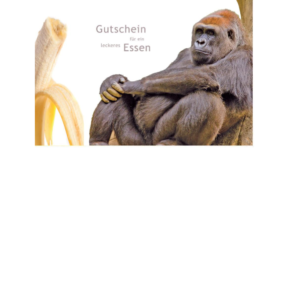 Gutschein  - Postkarten – Format: 11,5 cm x 17,5 cm - Nice Moments – Gutschein für ein leckeres Essen – Gorilla
