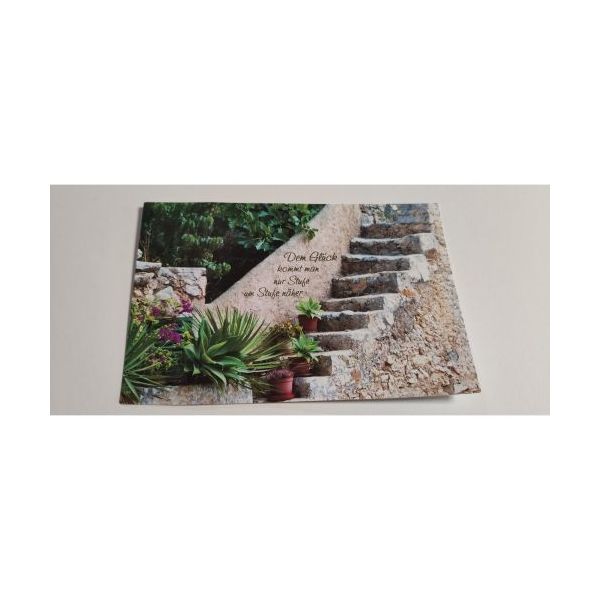 Allgemeine Wünsche  - Postkarten – Format: 11,5 cm x 17,5 cm - Nice Moments – Dem Glück kommt man nur Stufe für Stufe näher