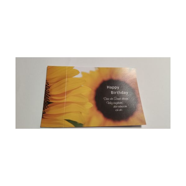 Geburtstag  - Postkarten – Format: 11,5 cm x 17,5 cm - Nice Moments – Happy Birthday  - Das die Sonne deinen Weg begleitet, das wünsche ich dir – Sonnenblume