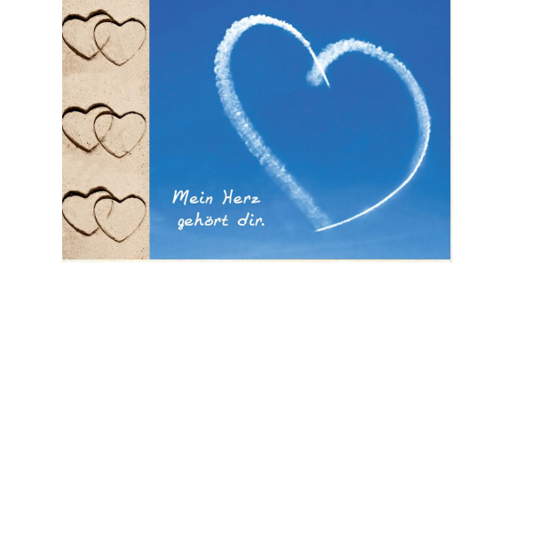 Allgemeine Wünsche  - Postkarten – Format: 11,5 cm x 17,5 cm - Nice Moments – Mein Herz  gehört dir. - Wolkenherz