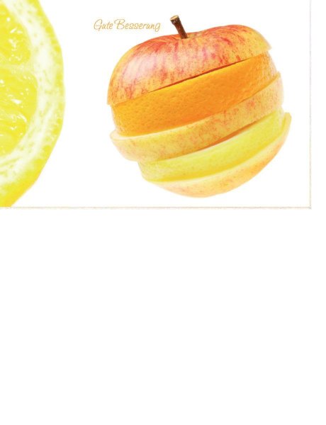Genesung  - Postkarten – Format: 11,5 cm x 17,5 cm - Nice Moments – Gute Besserung – Apfelstücke