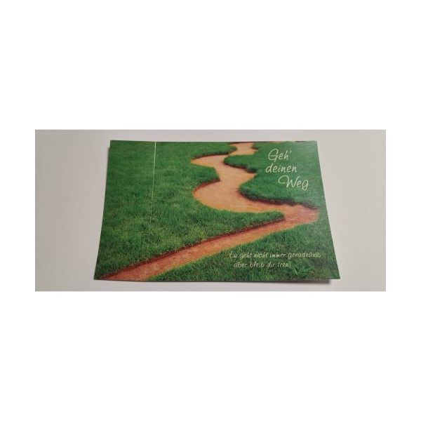 Allgemeine Wünsche  - Postkarten – Format: 11,5 cm x 17,5 cm - Nice Moments – Geh deinen Weg – Fußweg