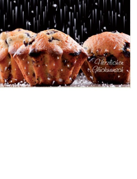 Allgemeine Wünsche  - Postkarten – Format: 11,5 cm x 17,5 cm - Nice Moments – Herzlichen Glückwunsch – Muffins