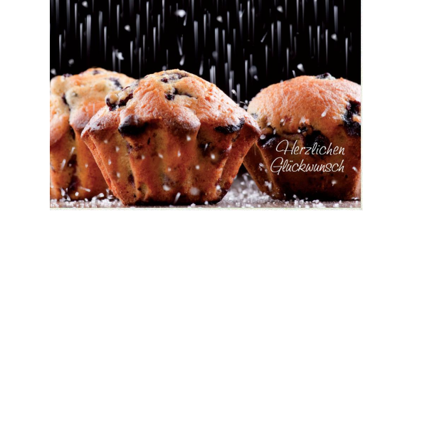 Allgemeine Wünsche  - Postkarten – Format: 11,5 cm x 17,5 cm - Nice Moments – Herzlichen Glückwunsch – Muffins