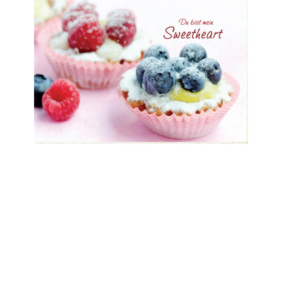 Allgemeine Wünsche  - Postkarten – Format: 11,5 cm x 17,5 cm - Nice Moments – Du bist mein Sweetheart – Cupcakes
