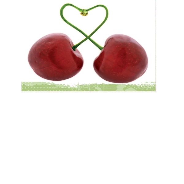 Ohne Text - Nice Moments - Augentraum – Klappkarten – Format: 11,5 cm x 17,5 cm – Kirschen formen ein Herz