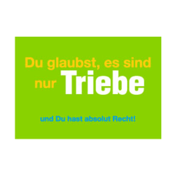 Postkarte unARTig Du glaubst, es sind nur Triebe und Du hast absolut Recht!