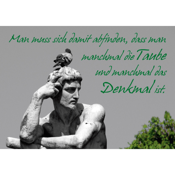 DenkARTen - Postkarte im Format 15 x 10cm - Sprüche - Fotokarten - Man muss sich damit abfinden,...