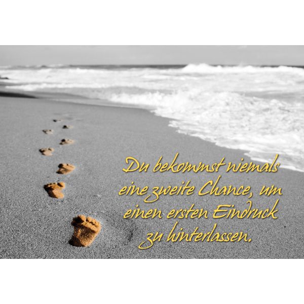 DenkARTen - Postkarte im Format 15 x 10cm - Sprüche - Fotokarten - Du bekommst niemals...