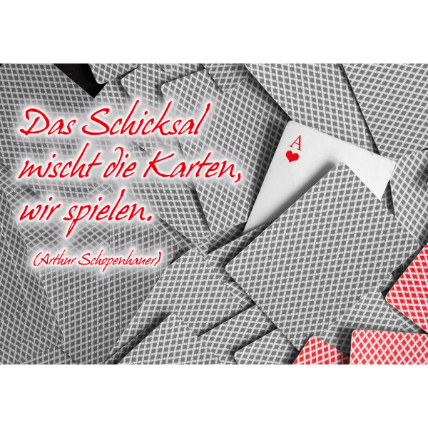 DenkARTen - Postkarte im Format 15 x 10cm - Sprüche - Fotokarten - Das Schicksal mischt...