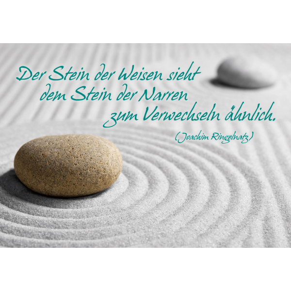 DenkARTen - Postkarte im Format 15 x 10cm - Sprüche - Fotokarten - Der Stein der Weisen...