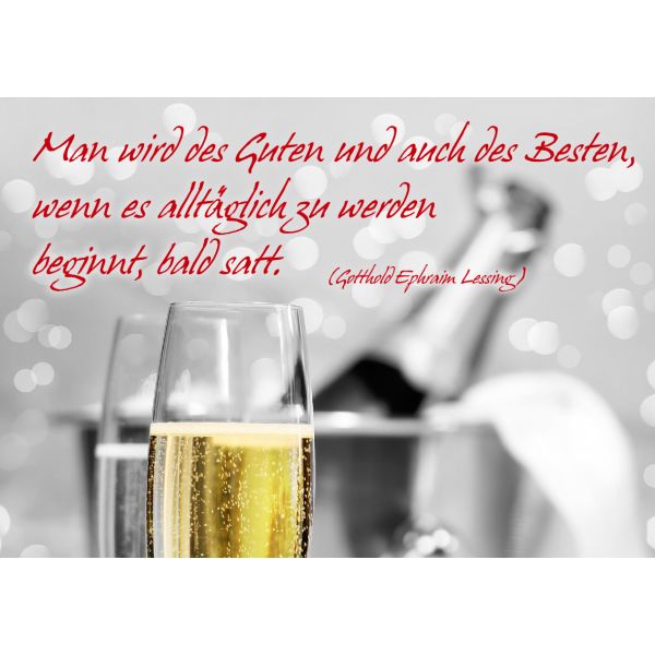 DenkARTen - Postkarte im Format 15 x 10cm - Sprüche - Fotokarten - Man wird des Guten...