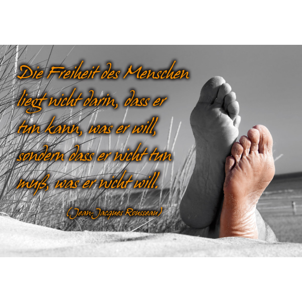DenkARTen - Postkarte im Format 15 x 10cm - Sprüche - Fotokarten - Die Freiheit des Menschen
