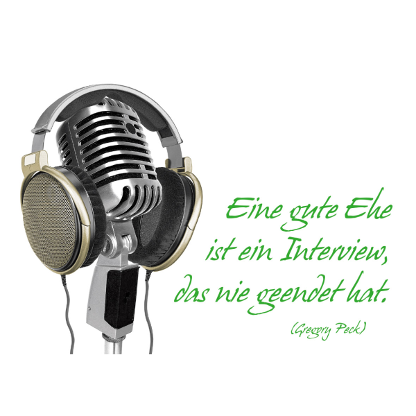 DenkARTen - Postkarte im Format 15 x 10cm - Sprüche - Fotokarten - Eine gute Ehe ist ein...