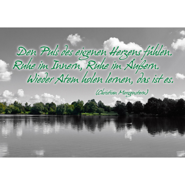 DenkARTen - Postkarte im Format 15 x 10cm - Sprüche - Fotokarten - Den Puls des eigenen Herzens...
