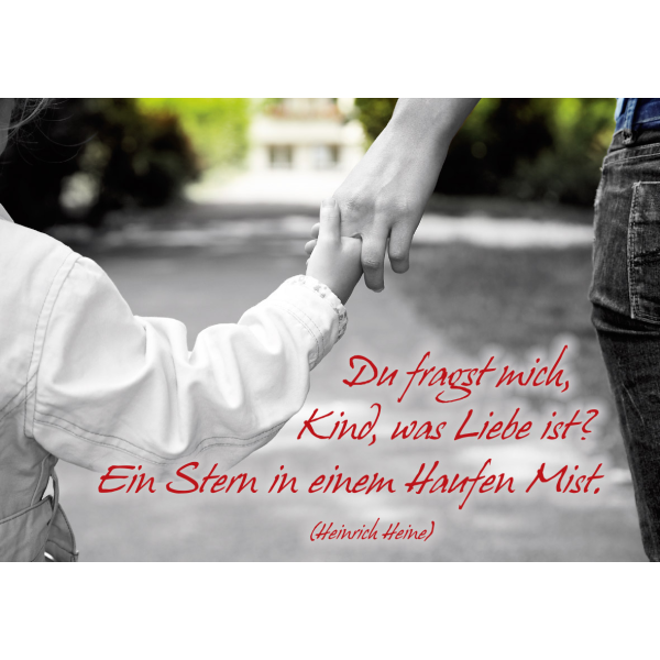 DenkARTen - Postkarte im Format 15 x 10cm - Sprüche - Fotokarten - Du fragst mich,...