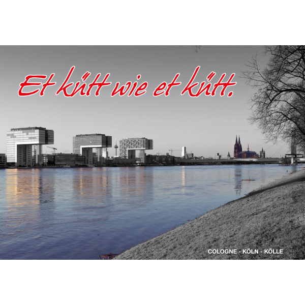 Postkarte Köln Serie DenkARTen Fotokarten Et kütt wie et kütt.