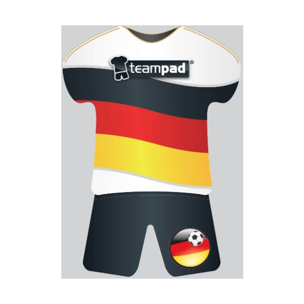 TEAMPAD® Deutschland - Deutschlandflagge - Deutschlandtrikot - UVP: 5,99 - Haftunterlage Nationaltrikot