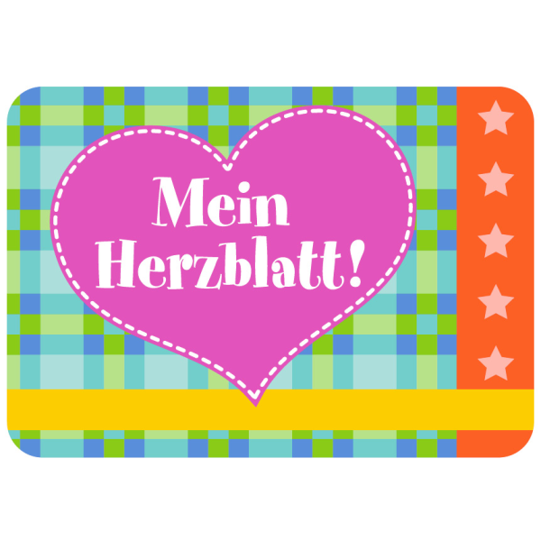 Allgemeine Wünsche - Sprüche - Sahneschnittchen - Postkarte im Format 14,8 x 10,5 cm - Mein Herzblatt!