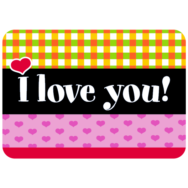 Allgemeine Wünsche - Sprüche - Sahneschnittchen - Postkarte im Format 14,8 x 10,5 cm - I love you