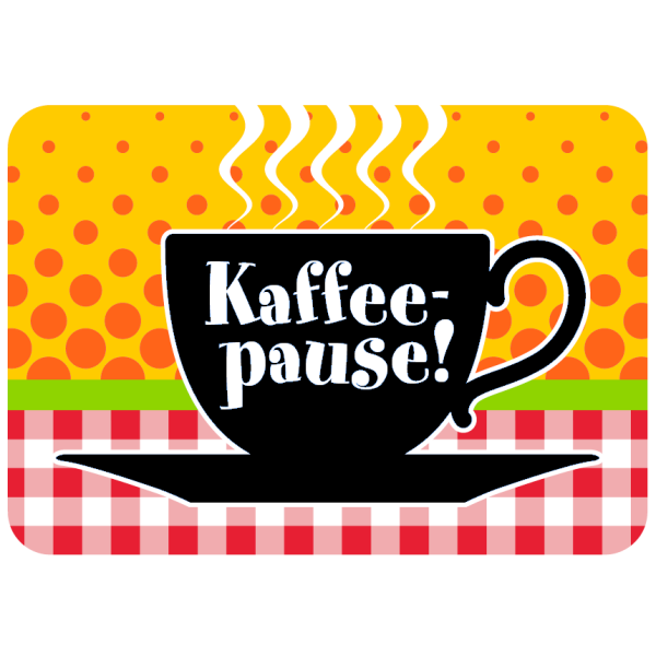 Allgemeine Wünsche - Sprüche - Sahneschnittchen - Postkarte im Format 14,8 x 10,5 cm - Kaffeepause!