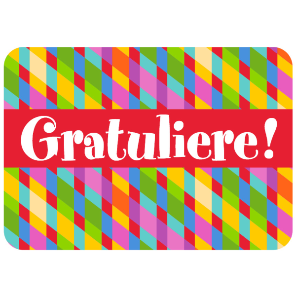 Allgemeine Wünsche - Sprüche - Sahneschnittchen - Postkarte im Format 14,8 x 10,5 cm - Gratuliere!