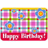 Geburtstag Sahneschnittchen Postkarte Happy Birthday!...