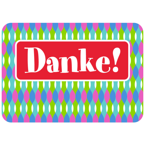Danke - Sprüche - Sahneschnittchen - Postkarte im Format 14,8 x 10,5 cm - Danke!