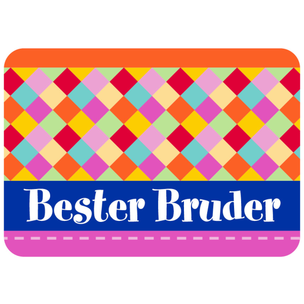 Allgemeine Wünsche - Sprüche - Sahneschnittchen - Postkarte im Format 14,8 x 10,5 cm - Bester Bruder
