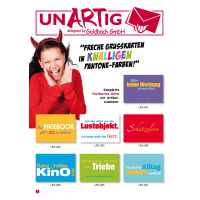 Unartig Postkarten-Sortiment mit Drehständer 72...