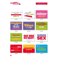 Unartig Postkarten-Sortiment mit Drehständer 72 Dekore à 10 Stück Gesamt-UVP: € 720,00