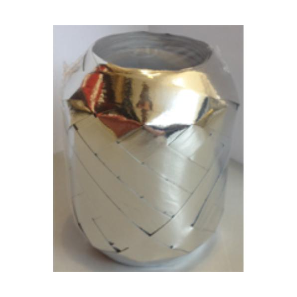 Eiknäuel - Kräuselband - Ringelband - metallisiert - 10mm x 30m - Metallic "Silber"