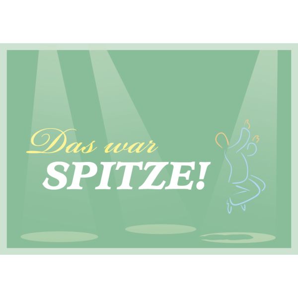 Postkarte - Serie Legendär - im Format 14,8x10,5 cm - veredelt mit Kaltglanzfolie - Das war Spitze