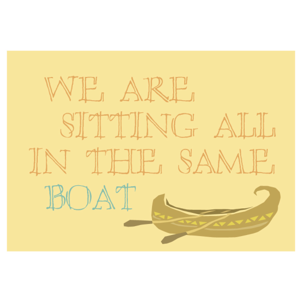 Postkarte - Serie Legendär - im Format 14,8x10,5 cm - veredelt mit Kaltglanzfolie - We are sitting all...