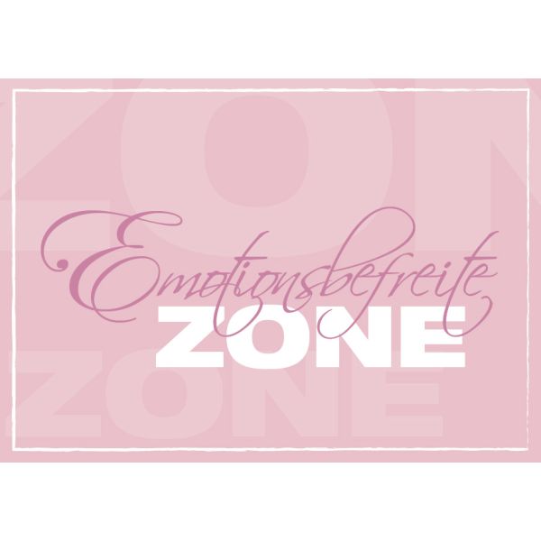 Postkarte - Serie Legendär - im Format 14,8x10,5 cm - veredelt mit Kaltglanzfolie - Emotionsbefreite Zone