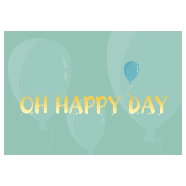Postkarte - Serie Legendär - im Format 14,8x10,5 cm - veredelt mit Kaltglanzfolie - Oh Happy Day