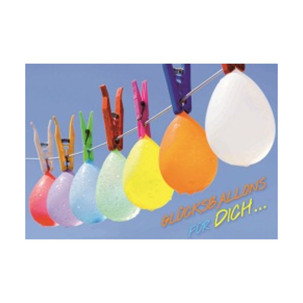 Gänseblümchen - Postkarte im Format 10,5 x 14,8 cm - Glücksballons für Dich