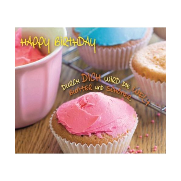 Gänseblümchen - Postkarte im Format 10,5 x 14,8 cm - Happy Birthday Durch Dich wird...