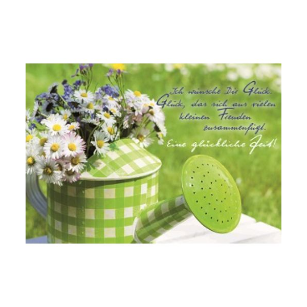 Gänseblümchen - Postkarte im Format 10,5 x 14,8 cm - Ich wünsche Dir Glück.
